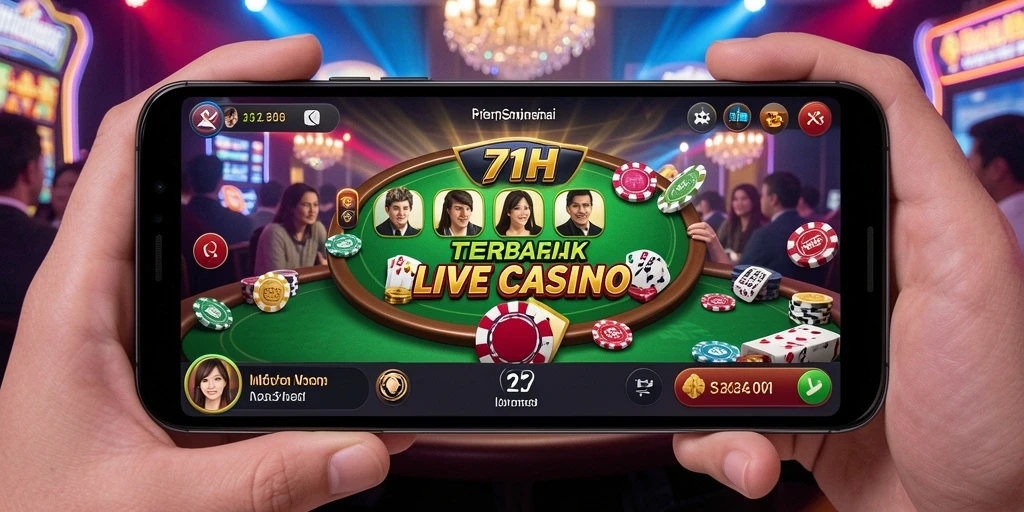 Tampilan gameplay Live Casino yang mendebarkan di 71H.