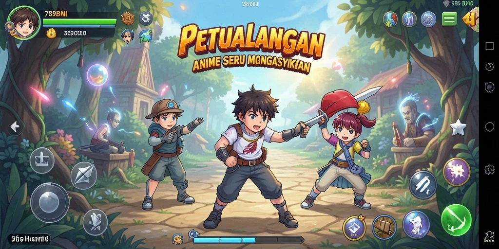 Tangkapan layar gameplay menarik 789BNI dengan karakter Anime.