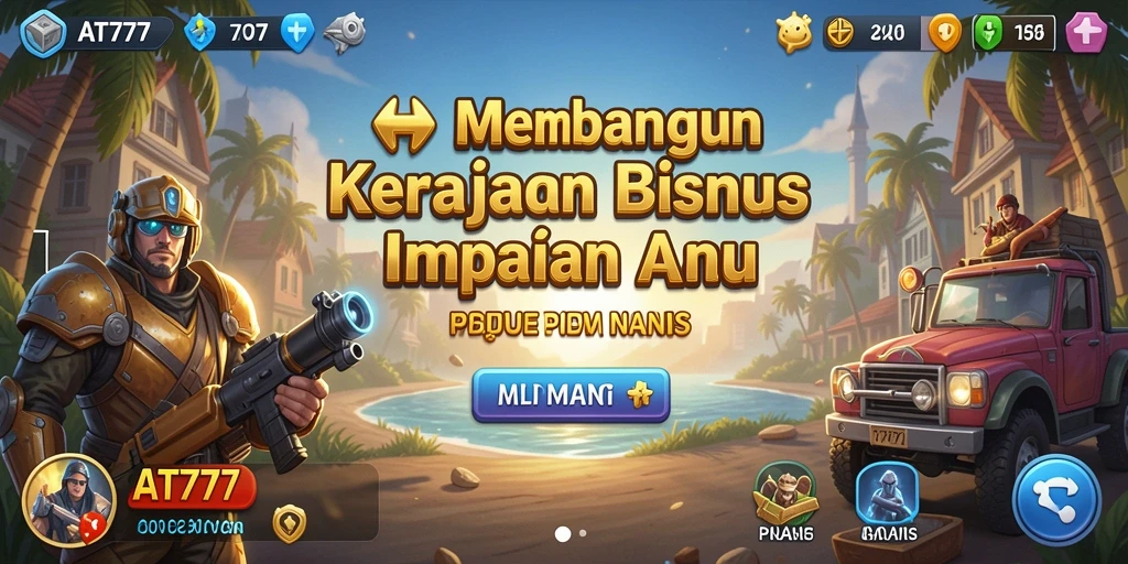 Tangkapan layar AT777 menunjukkan pemain mengelola bisnis dalam permainan Tycoon.