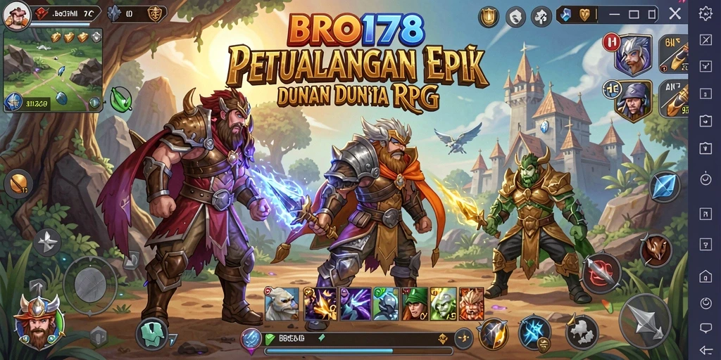 Tampilan gameplay RPG BRO178 yang mendebarkan dan penuh aksi.