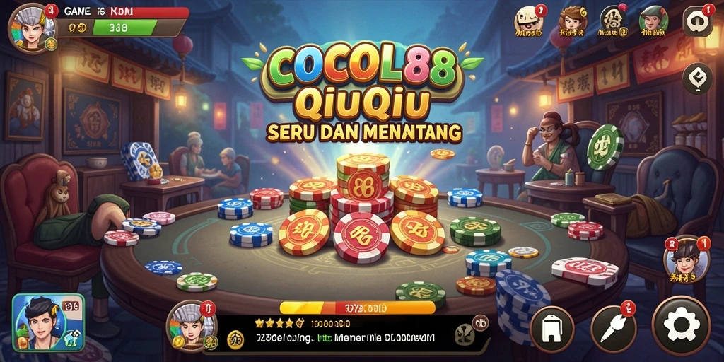 Screenshot gameplay COCOL88 menampilkan serunya bermain QiuQiu.