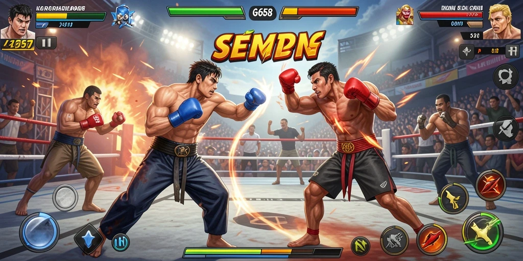 Gameplay G668 yang mendebarkan dalam pertempuran Fighting.
