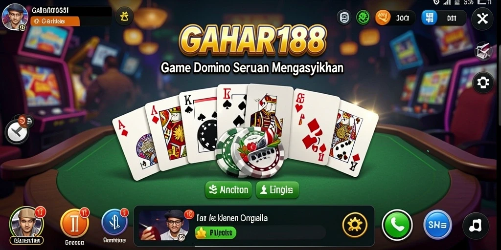 Screenshot utama GAHAR188 menampilkan gameplay seru Domino.