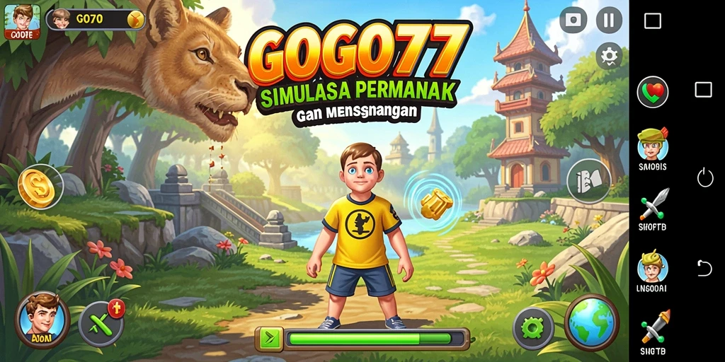 Tampilan menangkap momen seru dalam gameplay simulasi GOGO77.