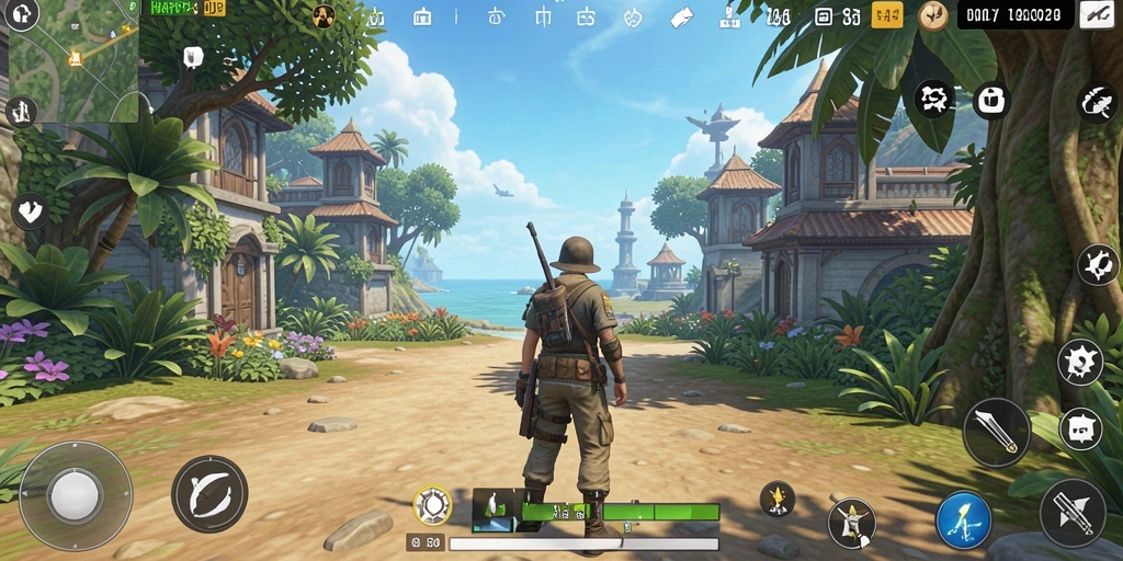 Tampilan gameplay yang epik dari dunia terbuka HARAPJP.