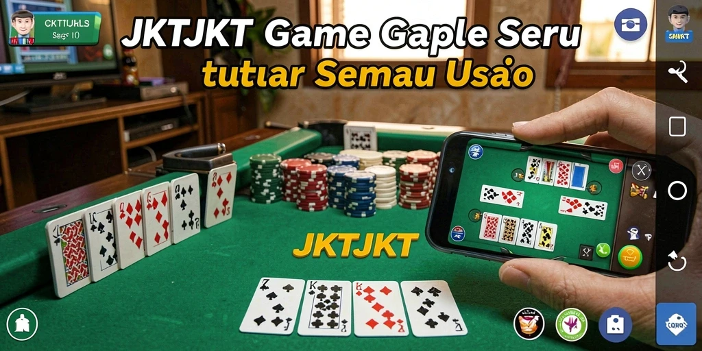 Tampilan gameplay seru JKTJKT dalam bermain Gaple.