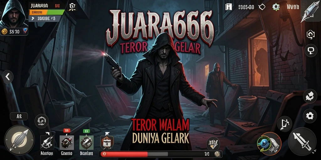 Tampilan gameplay JUARA666 yang menakutkan dan penuh misteri.