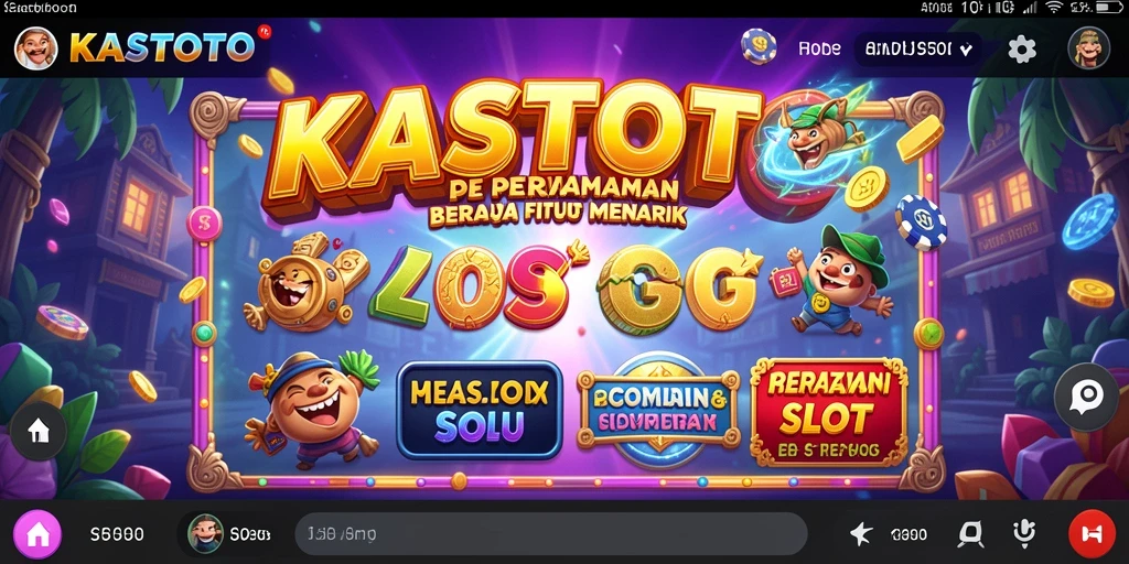 Tampilan gameplay KASTOTO dengan berbagai mesin slot menarik