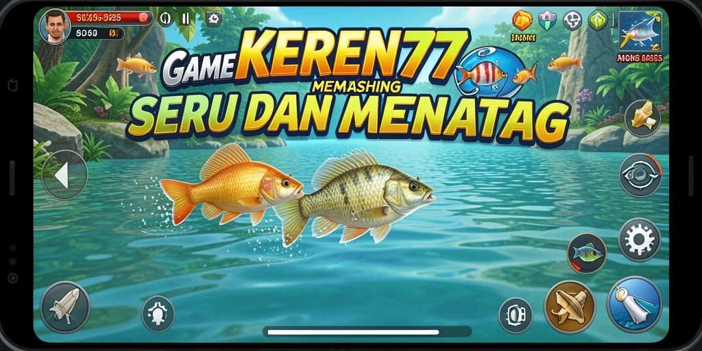 Tampilan gameplay menarik dengan ikan yang beragam.