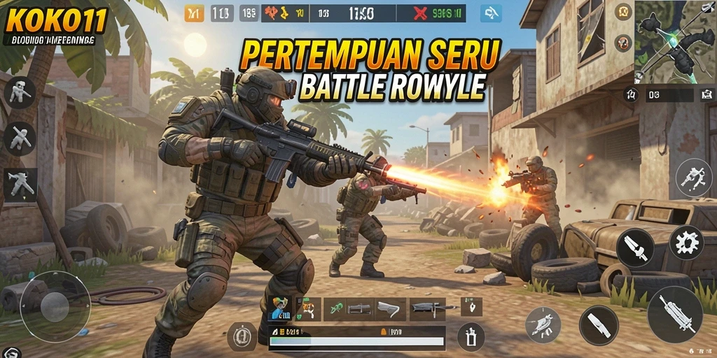 Gameplay KOKO11 yang mendebarkan dalam aksi Battle Royale.