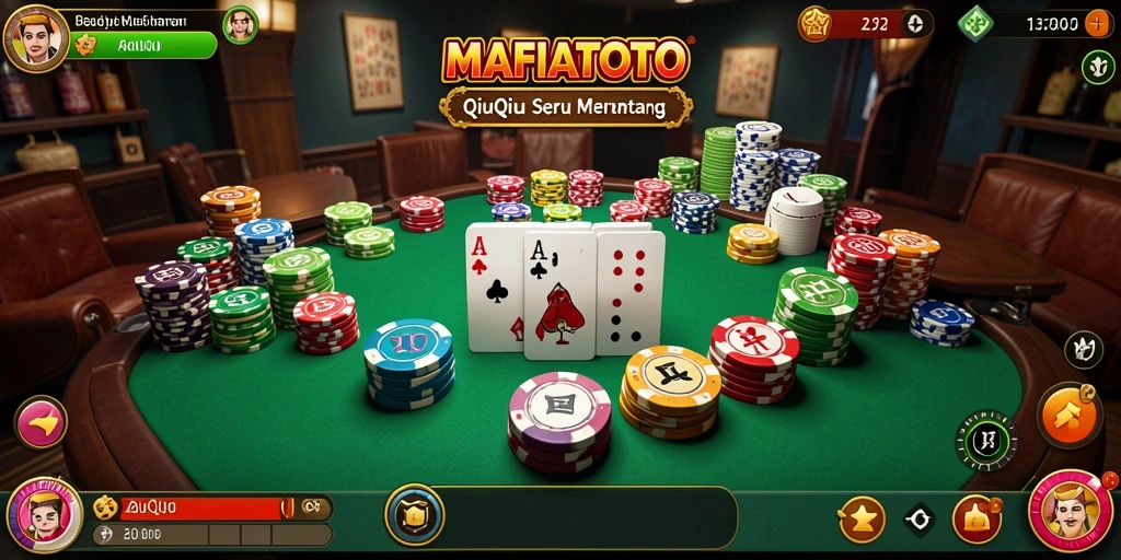 Tampilan gameplay seru MAFIATOTO dalam permainan QiuQiu.