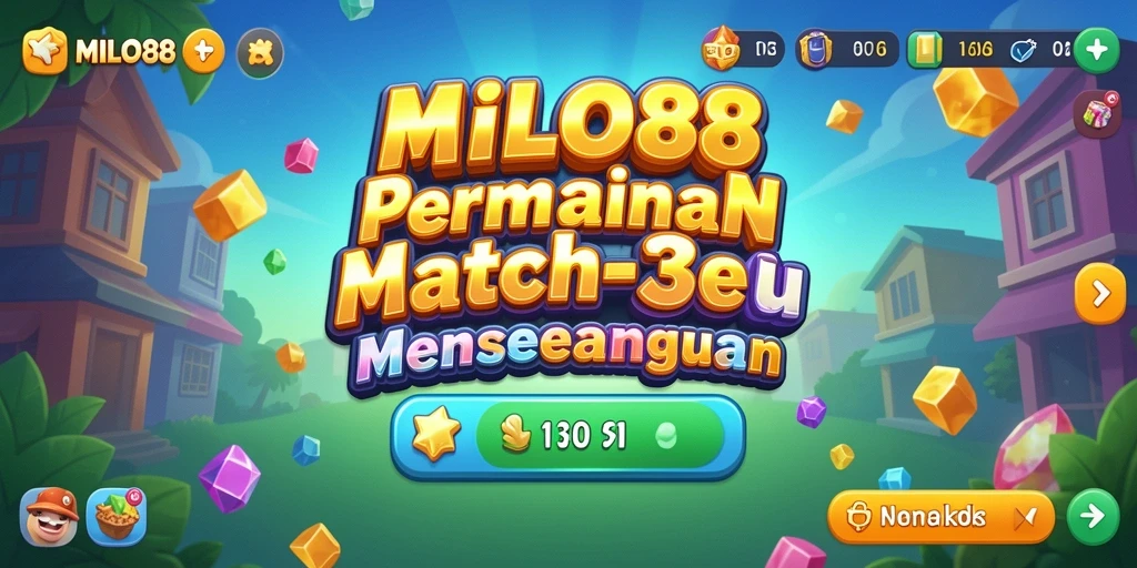 Tampilan gameplay seru dan menantang dari MILO88 di dunia Match-3.