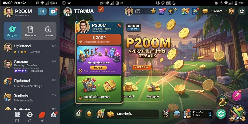 Tampilan antarmuka aplikasi P200M yang menarik dan fungsional.
