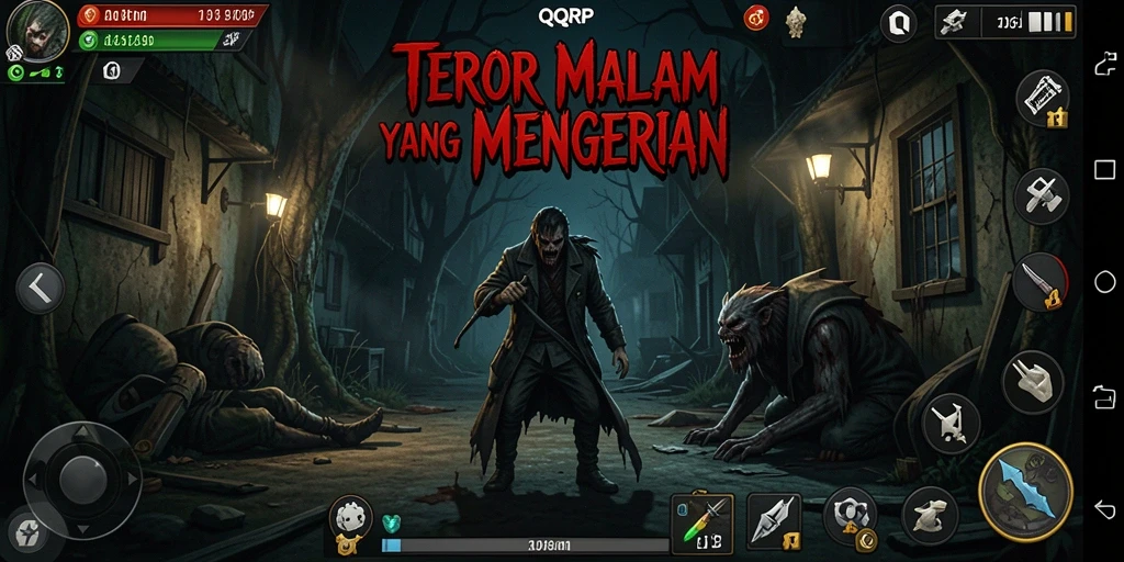 Tangkapan layar menunjukkan gameplay <strong>QQRP</strong> dengan suasana mencekam dan menegangkan.