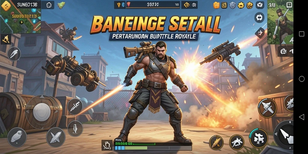 Screenshot SUNEO138 menampilkan momen aksi seru dalam gameplay Battle Royale.