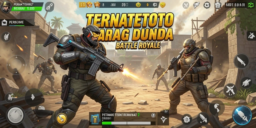 Tampilan seru gameplay TERNATETOTO dalam pertempuran Battle Royale.